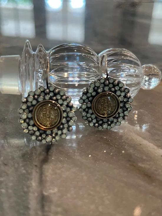 VIRGIN SAINTS & ANGELS CLOISTER EARRINGS - Picture 2 of 11